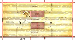 Diagram of the Marquardts bedroom and closet areas.